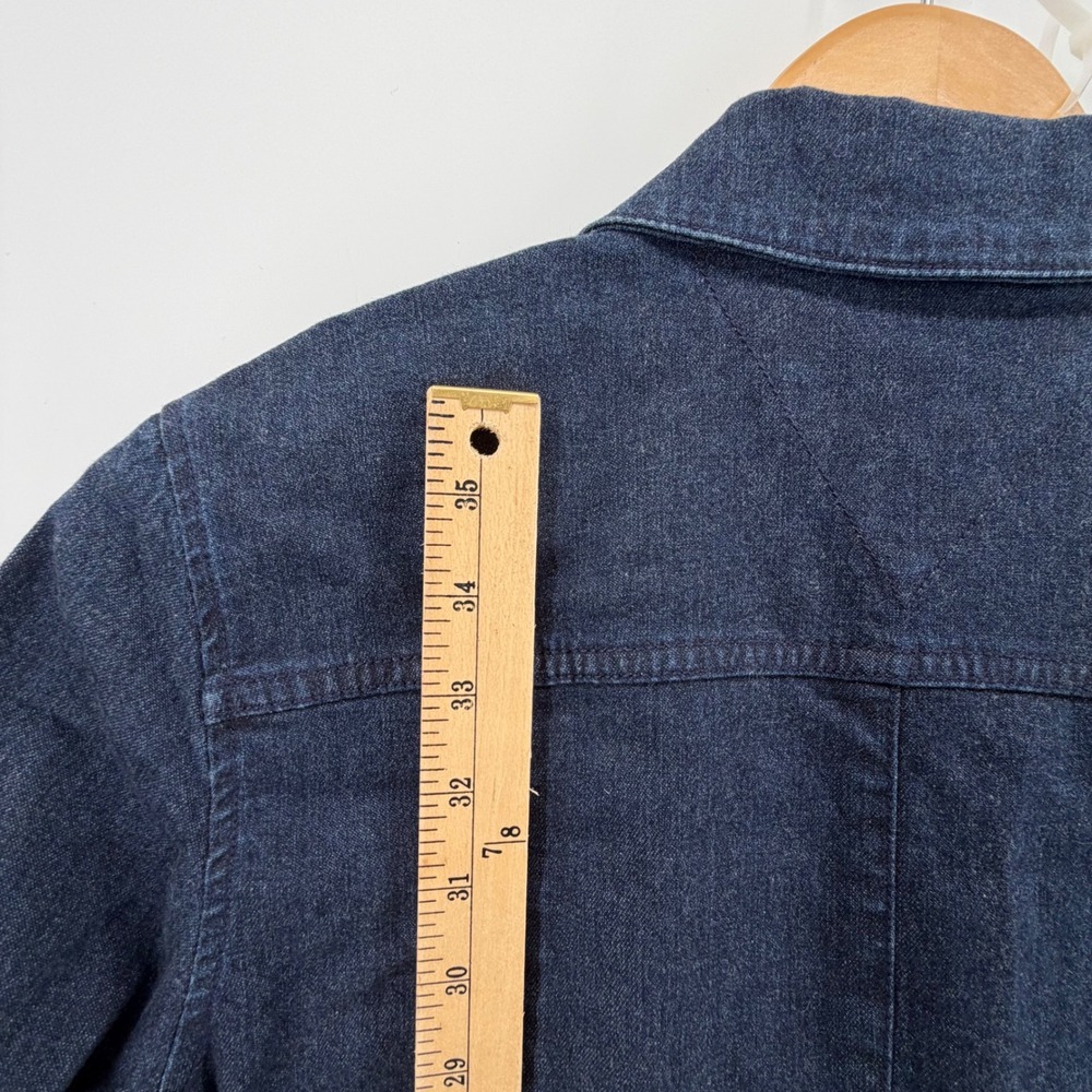 Tommy Hilfiger Jeans Denim Shirt Dress Dark Wash Stretch Size 8 Y2K Vintage - Picture 5 of 11